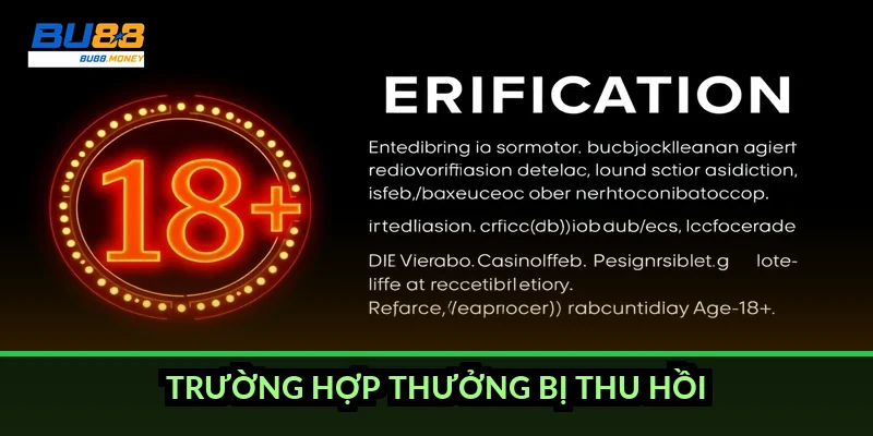 Điều khoản và điều kiện BU88: quyền lợi và nghĩa vụ cần nắm rõ 4 Trường hợp thưởng bị thu hồi